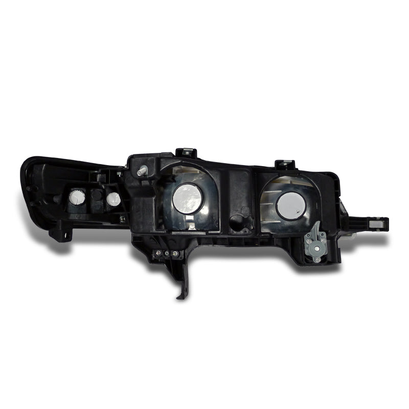 1994-1997 Honda Accord Factory Style Headlights & Amber Lens Corner Parking Turn Signal Lights (Matte Black Housing / Clear Lens)