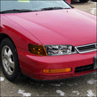 1994-1997 Honda Accord Factory Style Headlights & Amber Lens Corner Parking Turn Signal Lights (Matte Black Housing / Clear Lens)