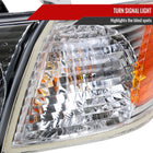 2000-2001 Toyota Camry Factory Style Headlights w/ Amber Reflectors (Chrome Housing / Clear Lens)