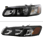 2000-2001 Toyota Camry Factory Style Headlights w/ Amber Reflectors (Matte Black Housing / Clear Lens)
