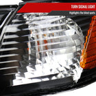 2000-2001 Toyota Camry Factory Style Headlights w/ Amber Reflectors (Matte Black Housing / Clear Lens)