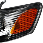 2000-2001 Toyota Camry Factory Style Headlights w/ Amber Reflectors (Matte Black Housing / Clear Lens)