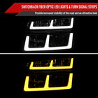 2006-2008 ISUZU I-Series LED Bar Factory Style Headlights w/ Amber Corner Lamp (Chrome Housing / Clear Lens)