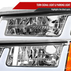 2006-2008 ISUZU I-Series LED Bar Factory Style Headlights w/ Amber Corner Lamp (Chrome Housing / Clear Lens)