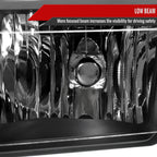 2006-2008 ISUZU I-Series LED Bar Factory Style Headlights w/ Amber Corner Lamp (Matte Black Housing/Clear Lens)