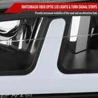 2006-2008 ISUZU I-Series LED Bar Factory Style Headlights w/ Amber Corner Lamp (Matte Black Housing/Clear Lens)