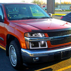 2006-2008 ISUZU I-Series LED Bar Factory Style Headlights w/ Amber Corner Lamp (Matte Black Housing/Clear Lens)