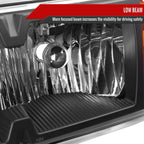 2006-2008  Isuzu I-Series Factory Style Headlights w/ Amber Corner Lamp (Matte Black Housing/Clear Lens)