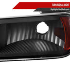 2006-2008  Isuzu I-Series Factory Style Headlights w/ Amber Corner Lamp (Matte Black Housing/Clear Lens)