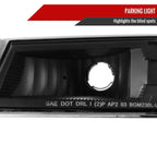 2006-2008  Isuzu I-Series Factory Style Headlights w/ Amber Corner Lamp (Matte Black Housing/Clear Lens)