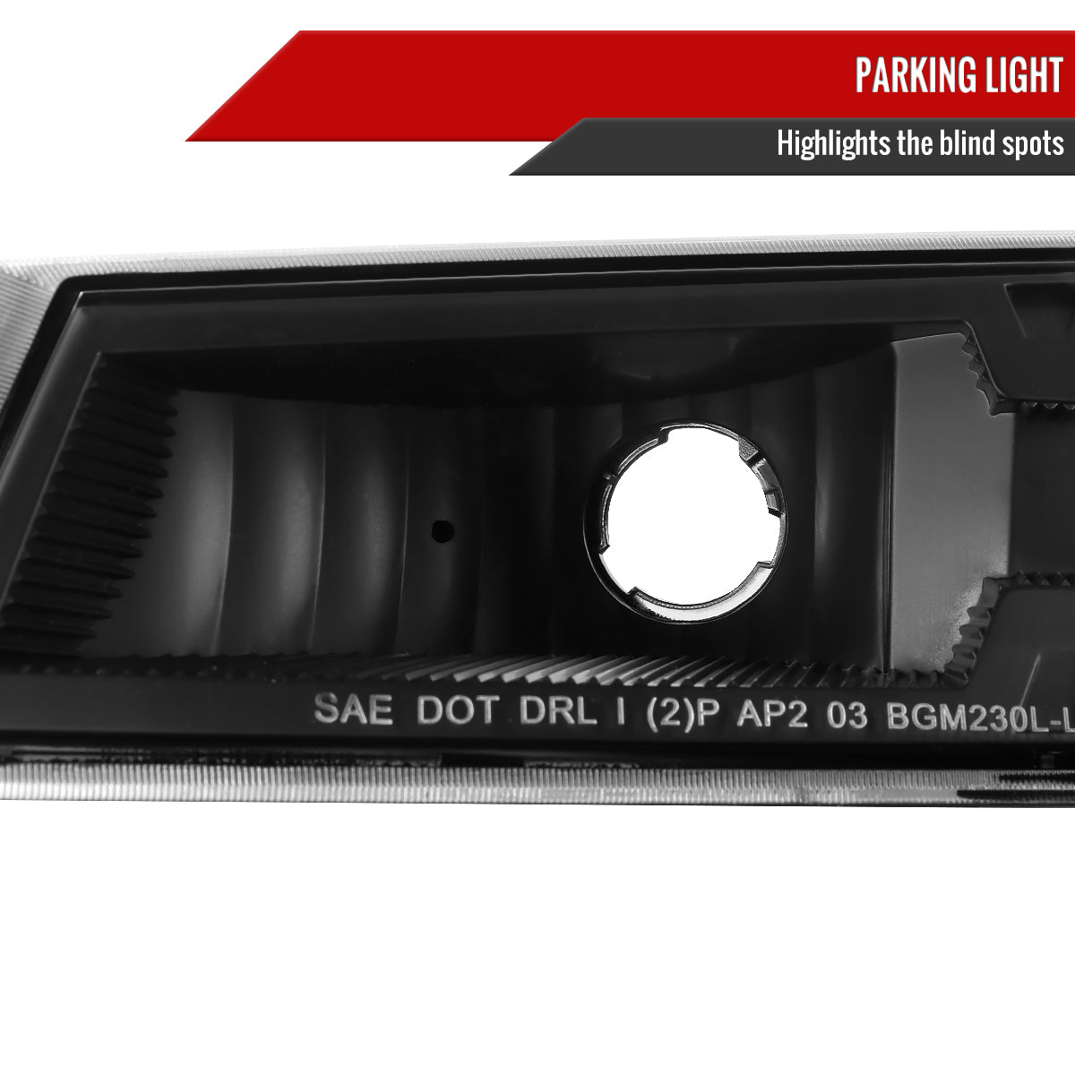 2006-2008  Isuzu I-Series Factory Style Headlights w/ Amber Corner Lamp (Matte Black Housing/Clear Lens)