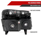2006-2008  Isuzu I-Series Factory Style Headlights w/ Amber Corner Lamp (Matte Black Housing/Clear Lens)