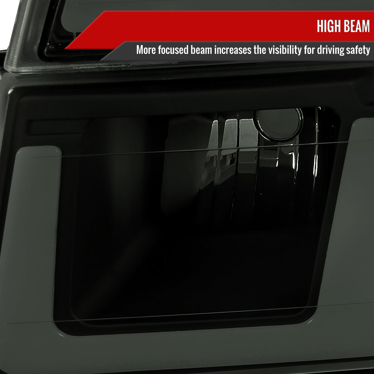2006-2008 ISUZU I-Series LED Bar Factory Style Headlights w/ Amber Corner Lamp (Matte Black Housing / Smoked Lens)