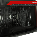 2006-2008 Isuzu I-Series Factory Style Headlights w/ Amber Corner Lamp (Matte Black Housing/Smoke Lens)