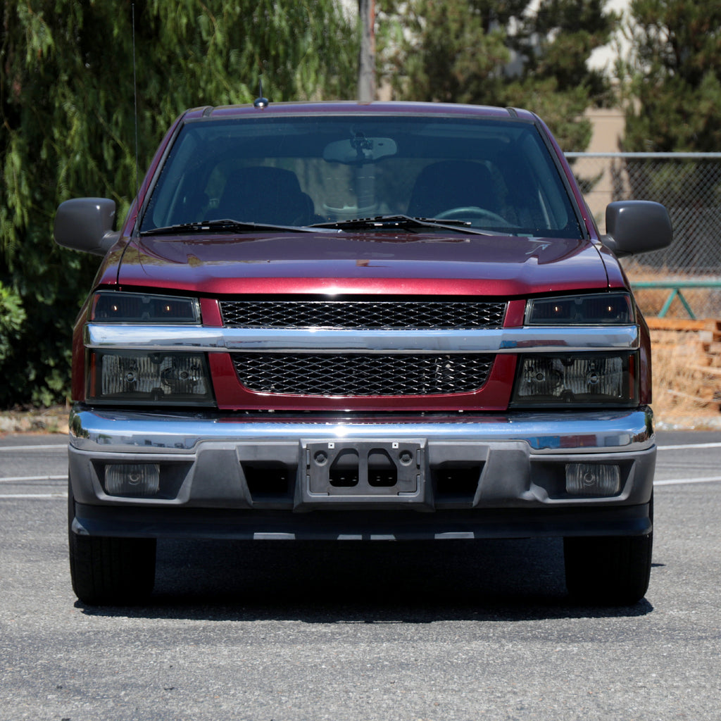 2006-2008 Isuzu I-Series Factory Style Headlights w/ Amber Corner Lamp (Matte Black Housing/Smoke Lens)