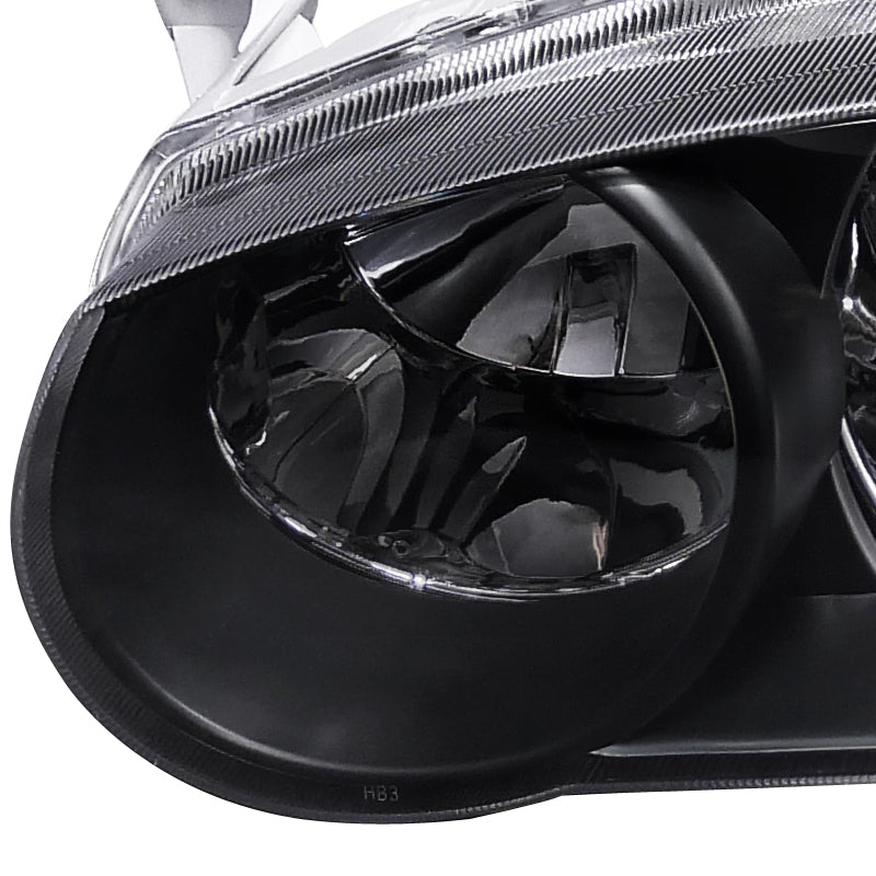 2001-2002 Toyota Corolla Factory Style Headlights w/ Corner Lights (Matte Black Housing / Clear Lens)