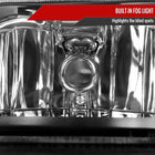 1990-1993 Acura Integra Factory Style Crystal Headlights w/ Amber Reflectors (Matte Black Housing / Clear Lens)