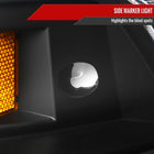 1990-1993 Acura Integra Factory Style Crystal Headlights w/ Amber Reflectors (Matte Black Housing / Clear Lens)