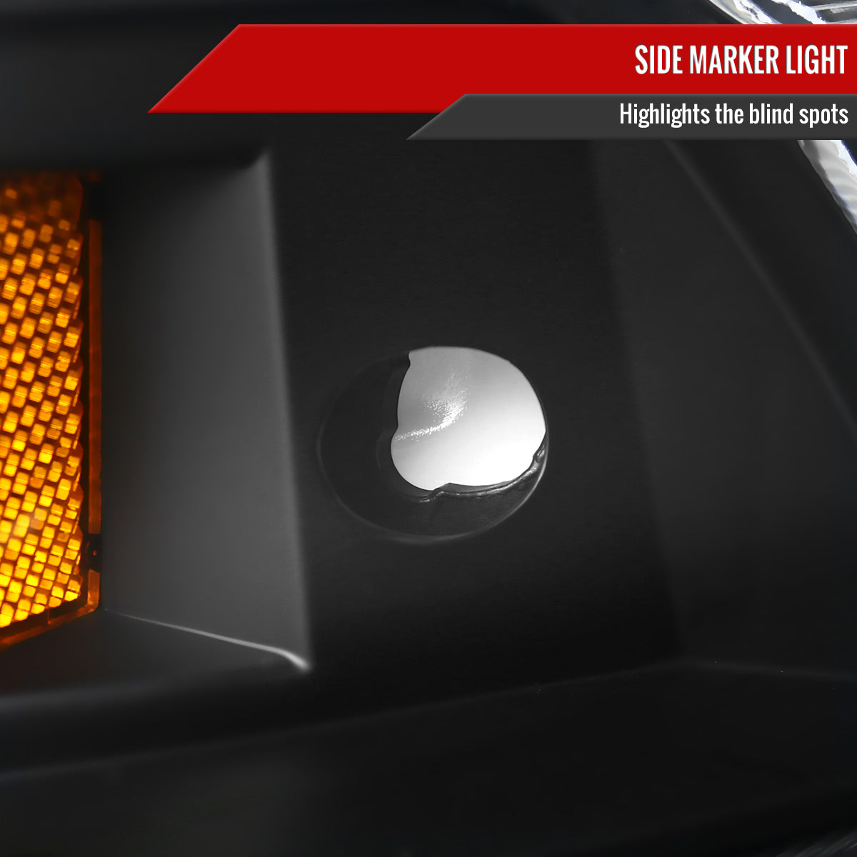 1990-1993 Acura Integra Factory Style Crystal Headlights w/ Amber Reflectors (Matte Black Housing / Clear Lens)
