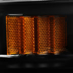 1990-1993 Acura Integra Factory Style Crystal Headlights w/ Amber Reflectors (Matte Black Housing/Clear Lens)