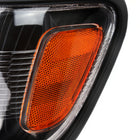 2001-2004 Toyota Tacoma LED Bar Factory Style Headlights w/ Corner Lamps and Amber Reflector (Matte Black Housing / Clear Lens)