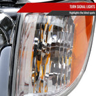 2005-2006 Toyota Tundra / 2005-2007 Sequoia LED Bar Factory Style Headlights w/ Corner Lamps and Amber Reflector (Chrome Housing / Clear Lens)