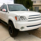 2005-2006 Toyota Tundra / 2005-2007 Sequoia LED Bar Factory Style Headlights w/ Corner Lamps and Amber Reflector (Chrome Housing / Clear Lens)