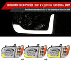 2005-2006 Toyota Tundra / 2005-2007 Sequoia Switchback Sequential LED Bar Factory Style Headlights w/ Corner Lamps (Chrome Housing / Clear Lens)