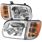 2005-2006 Toyota Tundra / 2005-2007 Sequoia Switchback Sequential LED Bar Factory Style Headlights w/ Corner Lamps (Chrome Housing / Clear Lens)