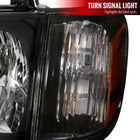 2005-2006 Toyota Tundra / 2005-2007 SR5 Limited Sequoia Factory Style Crystal Headlights w/ Corner Signal Lights (Matte Black Housing / Clear Lens)