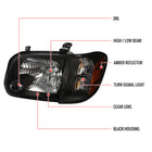2005-2006 Toyota Tundra / 2005-2007 SR5 Limited Sequoia Factory Style Crystal Headlights w/ Corner Signal Lights (Matte Black Housing / Clear Lens)