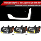 2005-2006 Toyota Tundra / 2005-2007 Sequoia Switchback Sequential LED Bar Factory Style Headlights w/ Corner Lamps (Matte Black Housing / Clear Lens)