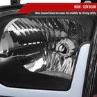 2005-2006 Toyota Tundra / 2005-2007 Sequoia Switchback Sequential LED Bar Factory Style Headlights w/ Corner Lamps (Matte Black Housing / Clear Lens)