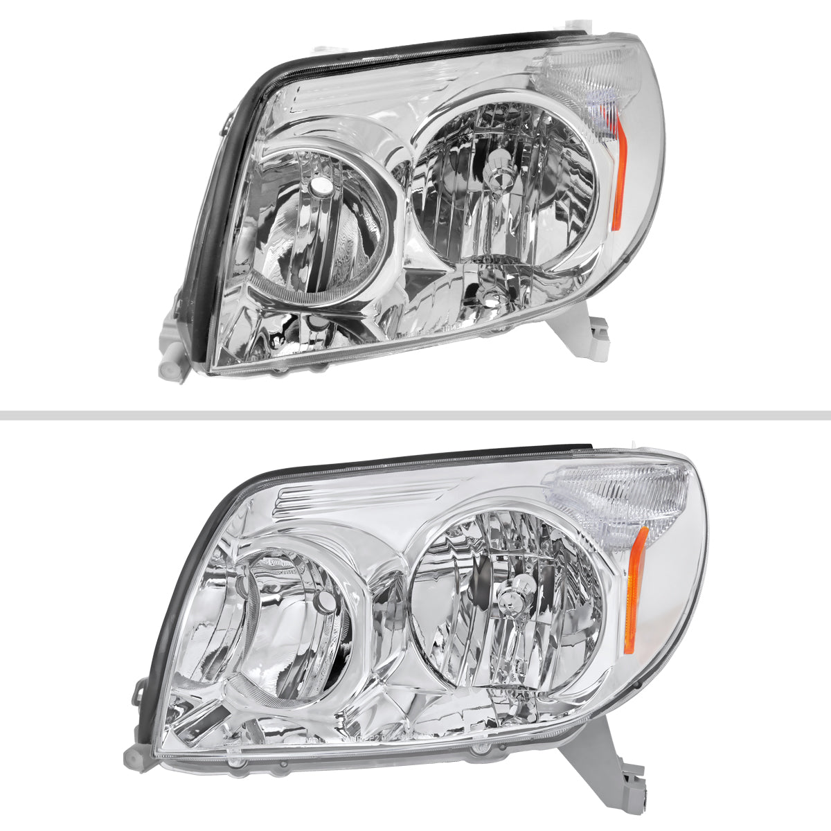 2003-2005 Toyota 4Runner Factory Style Headlights (Chrome Housing / Clear Lens)