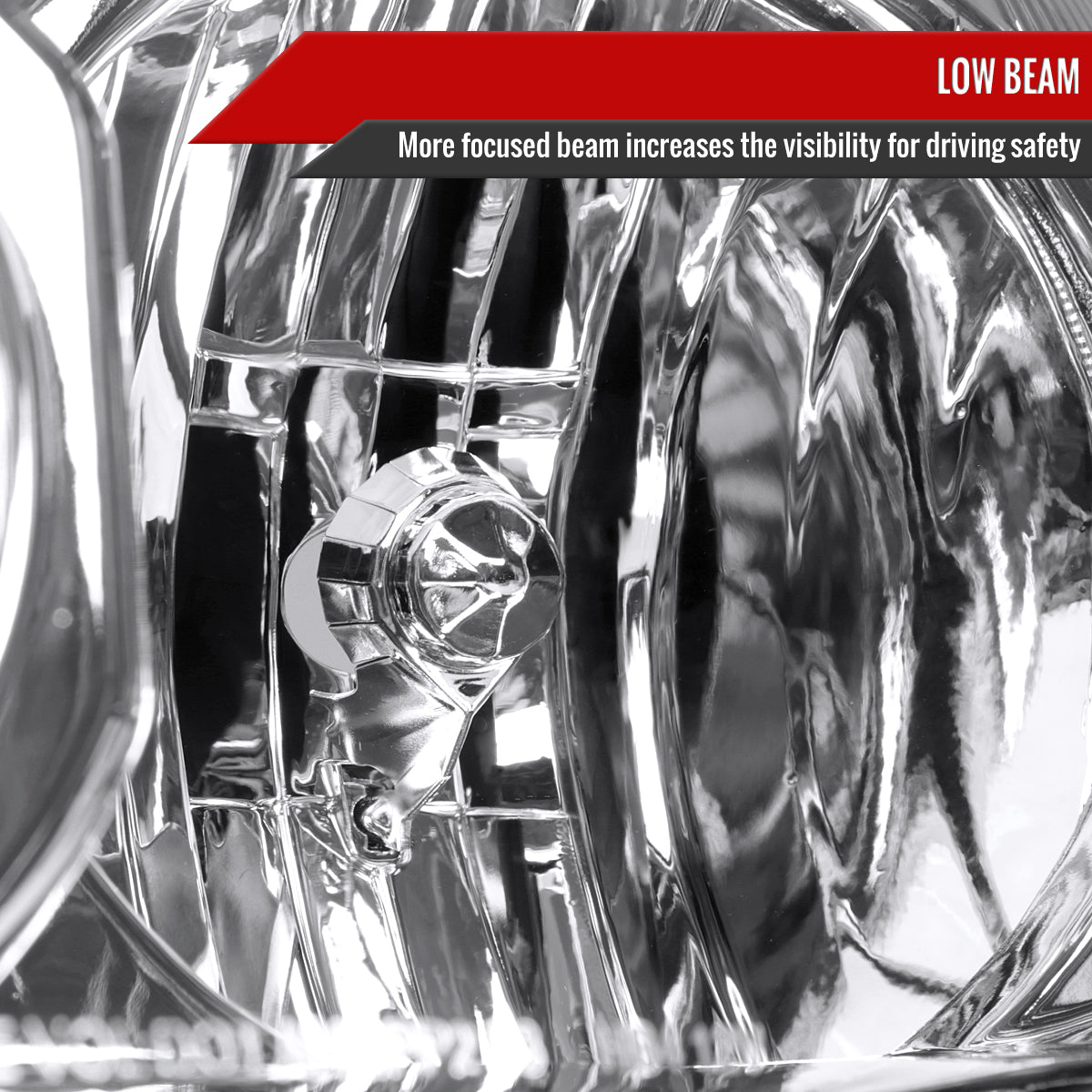 2003-2005 Toyota 4Runner Factory Style Headlights (Chrome Housing / Clear Lens)