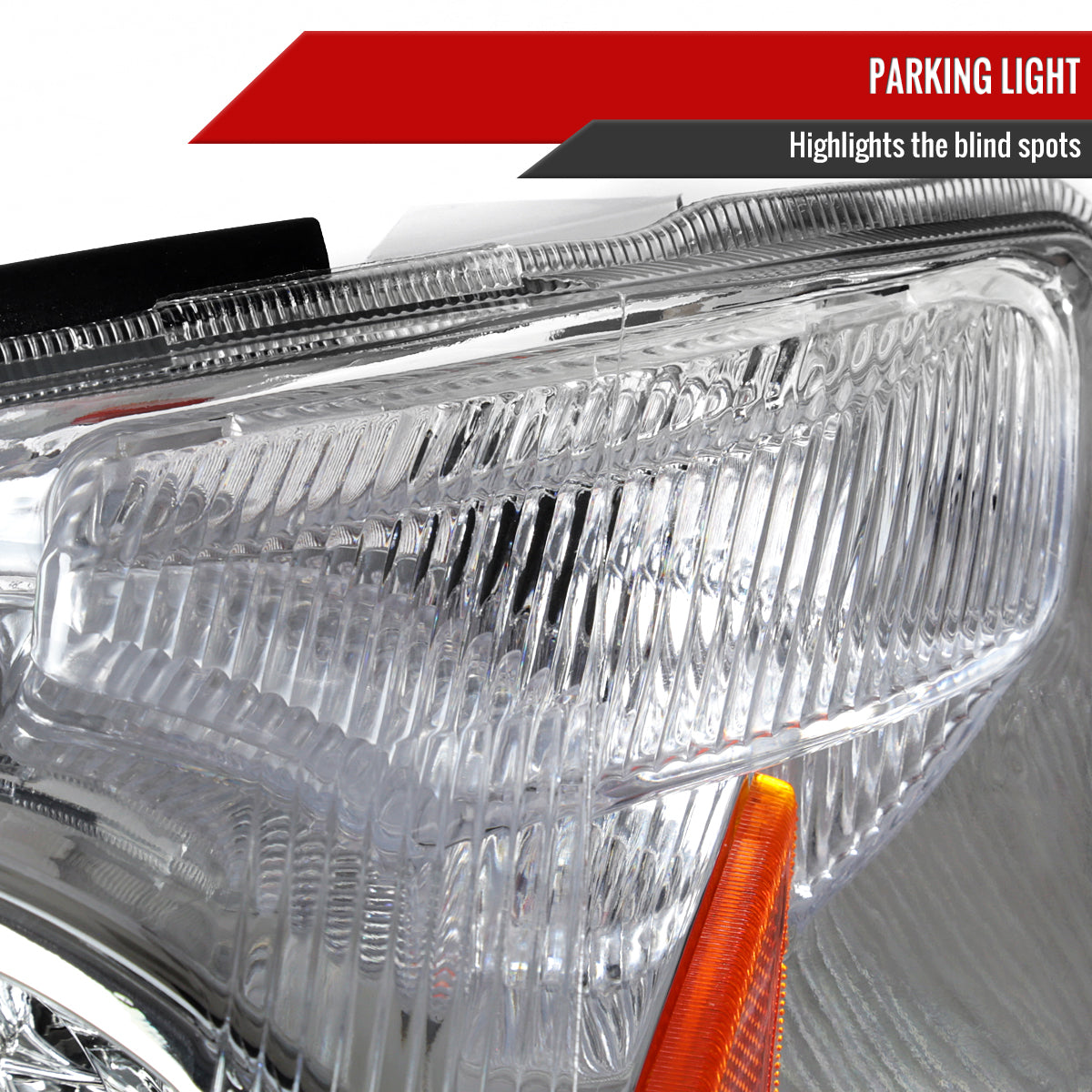 2003-2005 Toyota 4Runner Factory Style Headlights (Chrome Housing / Clear Lens)