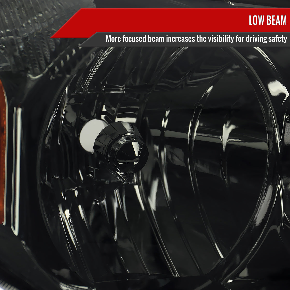 2003-2005 Toyota 4Runner Factory Style Headlights (Chrome Housing / Smoked Lens)