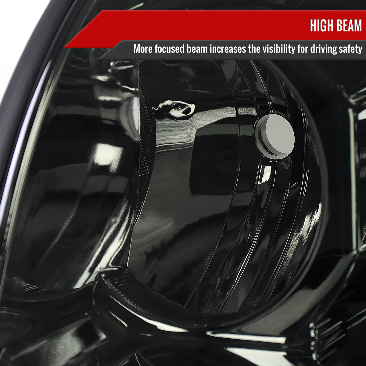 2003-2005 Toyota 4Runner Factory Style Headlights (Chrome Housing / Smoked Lens)