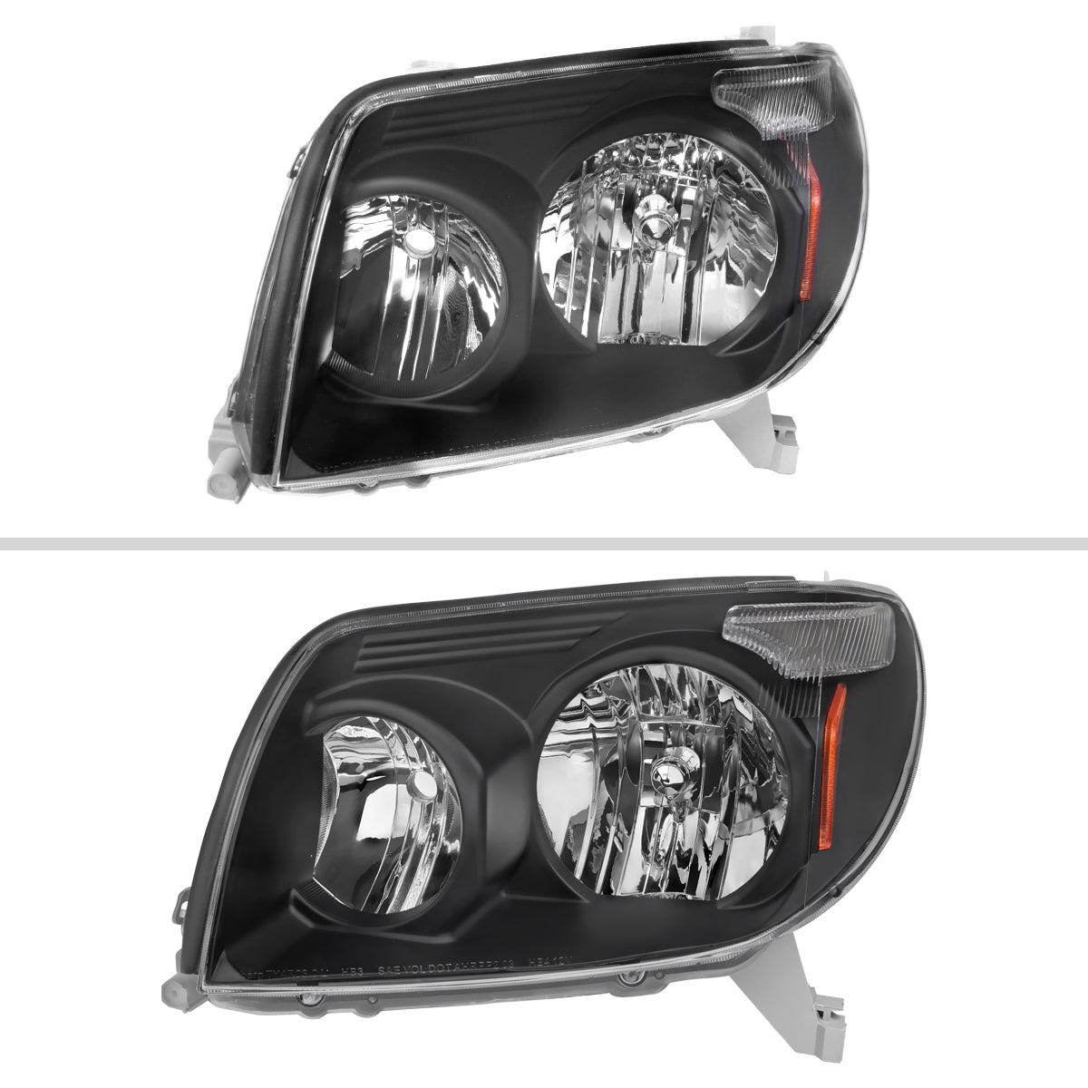2003-2005 Toyota 4Runner Factory Style Headlights (Matte Black Housing / Clear Lens)