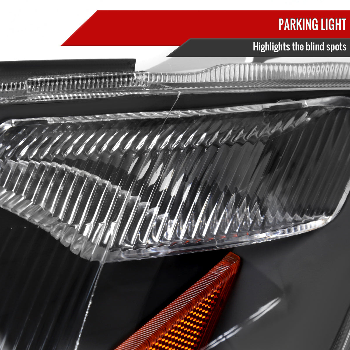 2003-2005 Toyota 4Runner Factory Style Headlights (Matte Black Housing / Clear Lens)