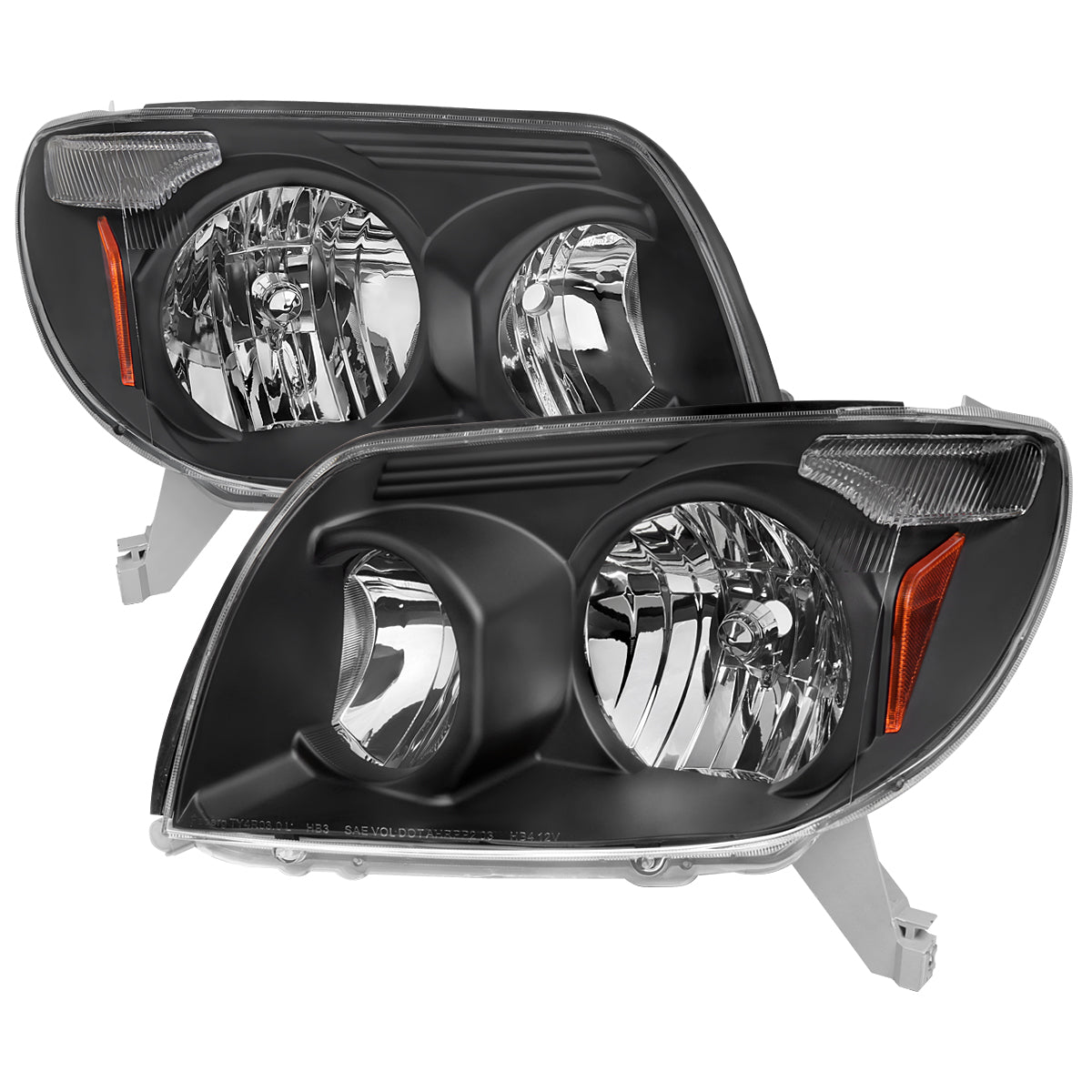 2003-2005 Toyota 4Runner Factory Style Headlights (Matte Black Housing / Clear Lens)