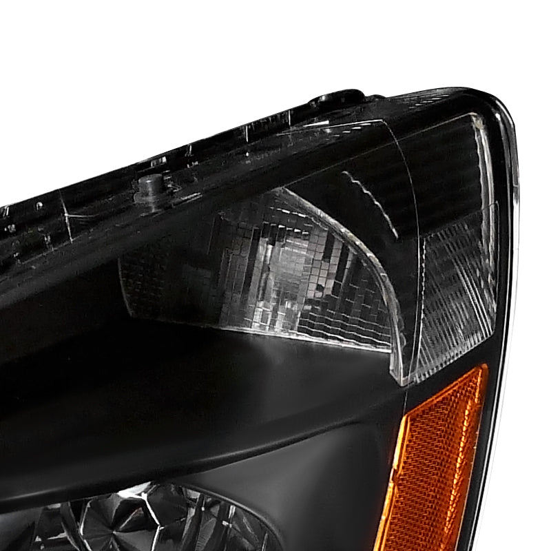 2003-2007 Honda Accord Factory Style Headlights (Matte Black Housing / Clear Lens)