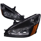 2003-2007 Honda Accord Factory Style Headlights (Matte Black Housing / Clear Lens)