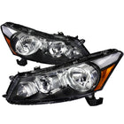 2008-2012 Honda Accord Sedan Factory Style Headlights (Matte Black Housing / Clear Lens)
