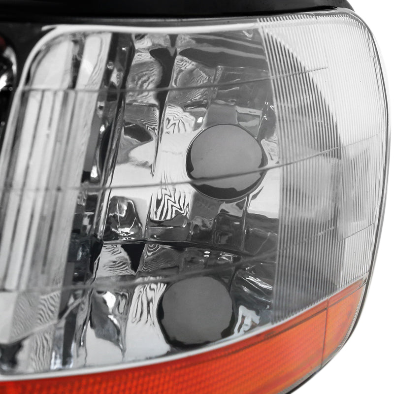 1998-2002 Honda Accord Factory Style Headlights (Chrome Housing / Clear Lens)