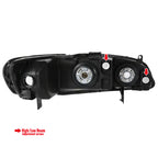 1998-2002 Honda Accord Factory Style Headlights - Chrome/Clear Lens