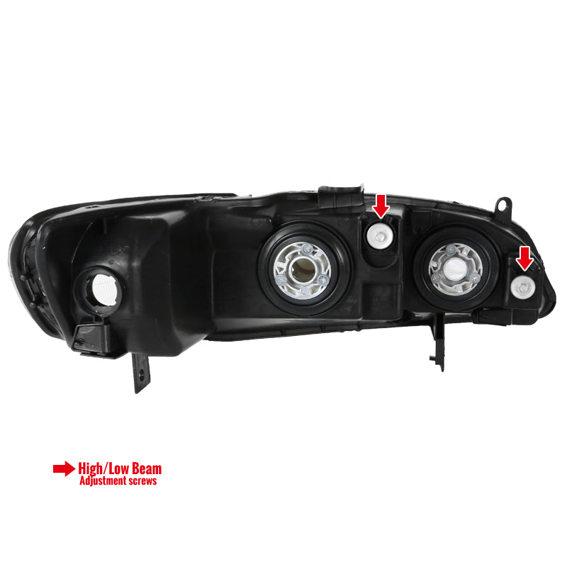 1998-2002 Honda Accord Factory Style Headlights - Chrome/Clear Lens