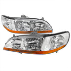 1998-2002 Honda Accord Factory Style Headlights - Chrome/Clear Lens