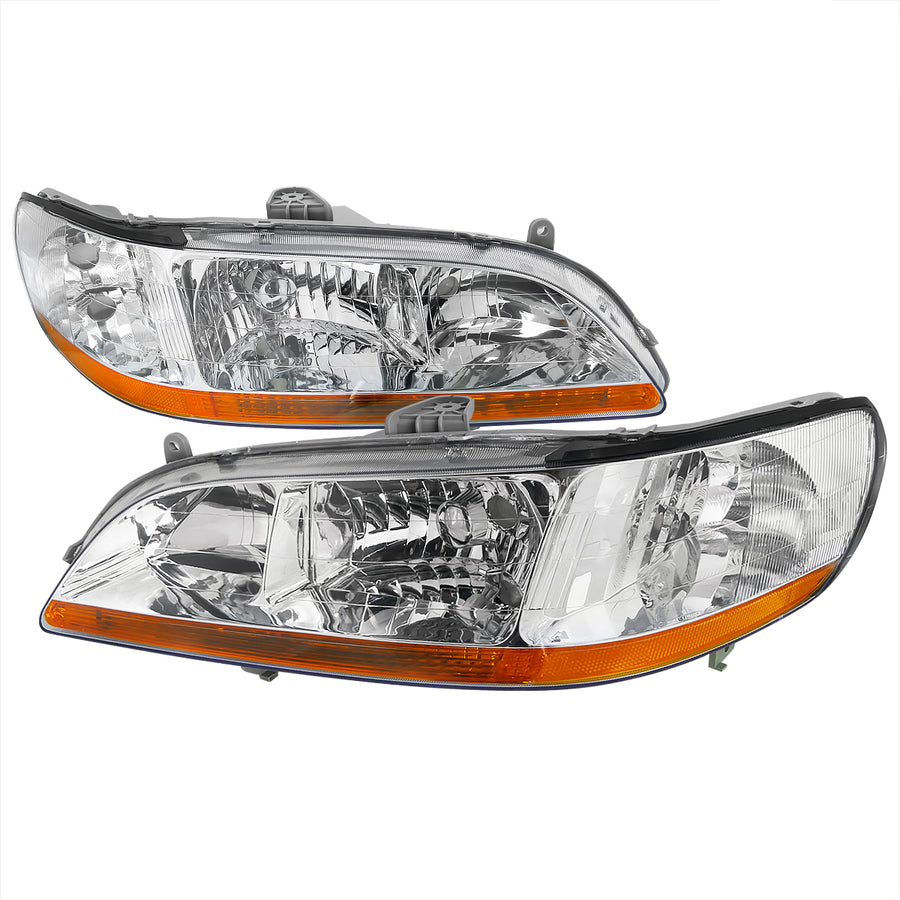 1998-2002 Honda Accord Factory Style Headlights (Chrome Housing / Clear Lens)