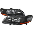 1998-2002 Honda Accord Factory Style Headlights (Matte Black Housing / Clear Lens)
